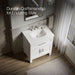KOHLER K-28380-ASB Quo 30" Bathroom Vanity Cabinet with Sink and Quartz Top, White - image focused on single product story