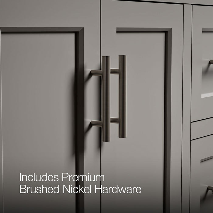 KOHLER K-28383-ASB Quo 48" Bathroom Vanity Cabinet with Sink and Quartz Top, Mohair Grey - Detail image of a product feature