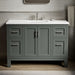 KOHLER K-28383-ASB Quo 48" Bathroom Vanity Cabinet with Sink and Quartz Top, Umbral Green - Shows close up detail of product 