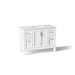 KOHLER K-28383-ASB Quo 48" Bathroom Vanity Cabinet with Sink and Quartz Top, White - 3/4 view of product