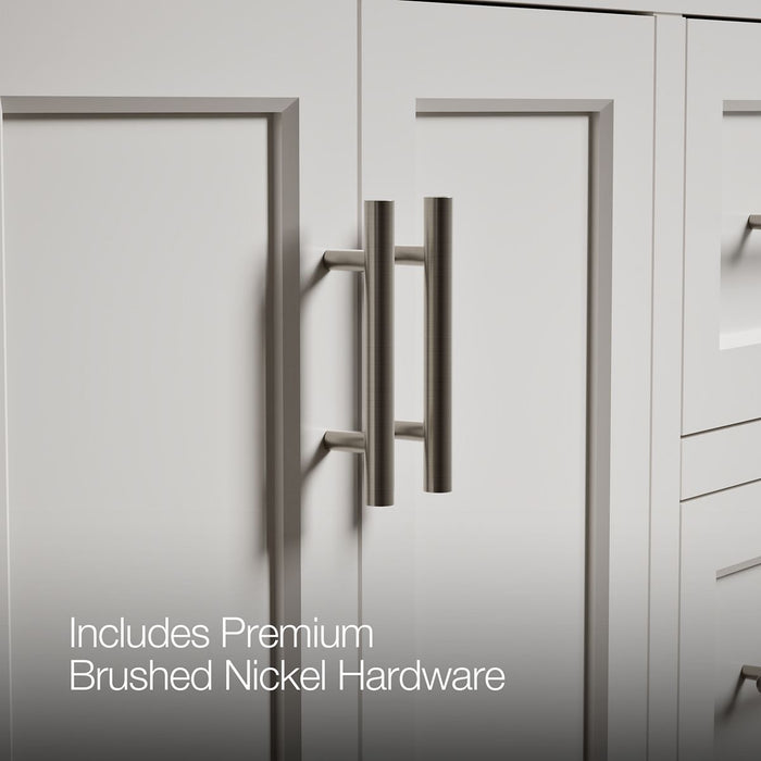 KOHLER K-28383-ASB Quo 48" Bathroom Vanity Cabinet with Sink and Quartz Top, White - Detail image of a product feature