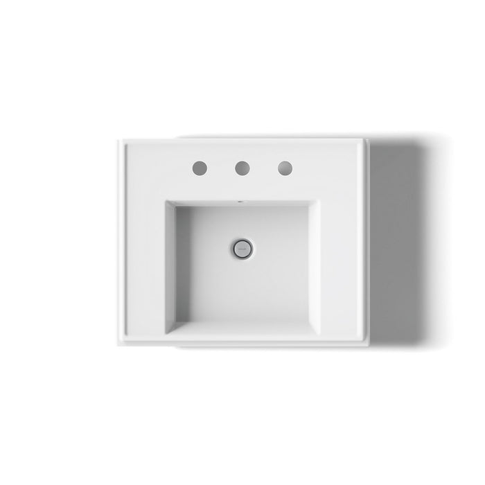 KOHLER K-2844-8 Tresham 24" square pedestal bathroom sink