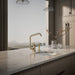 KOHLER K-28667-3 Billet Single-handle bar sink faucet with two-function extended-reach spout and side sprayer, vibrant...