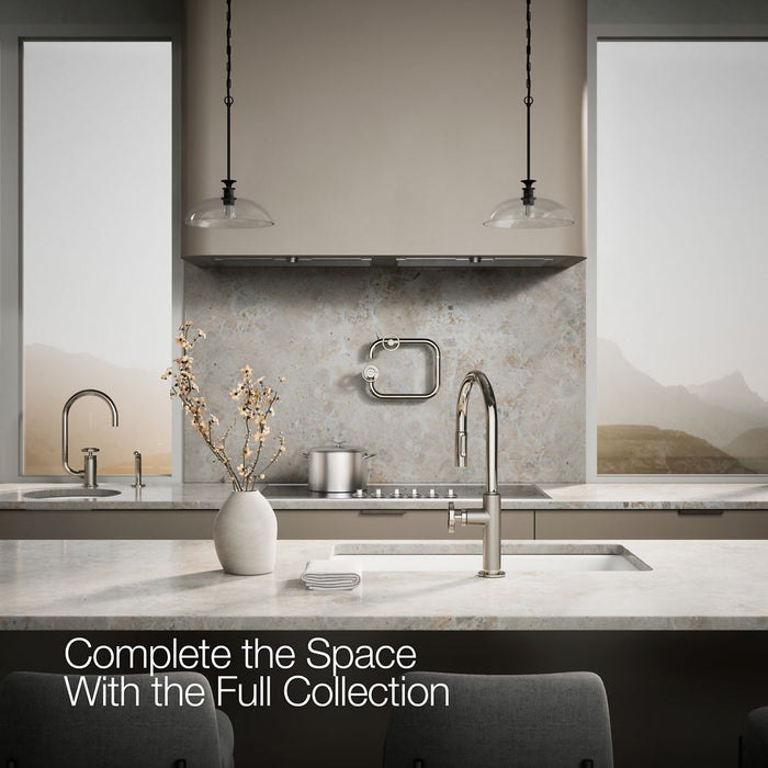 KOHLER K-28669-9 Billet Pull-down kitchen sink faucet with two-function sprayhead