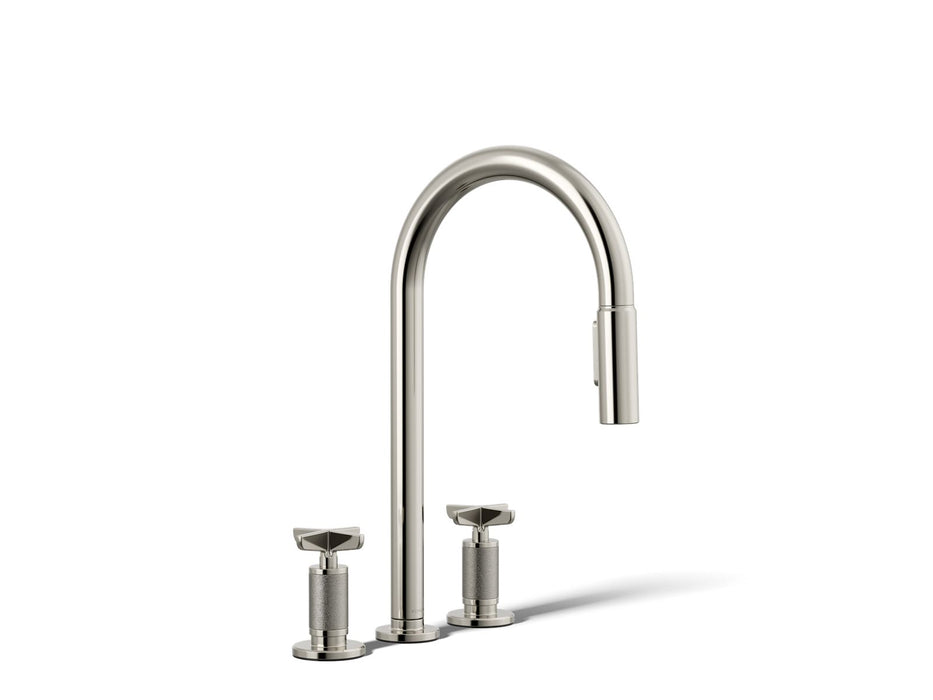 KOHLER K-28671-3 Billet Pull-down kitchen sink faucet with two-function sprayhead