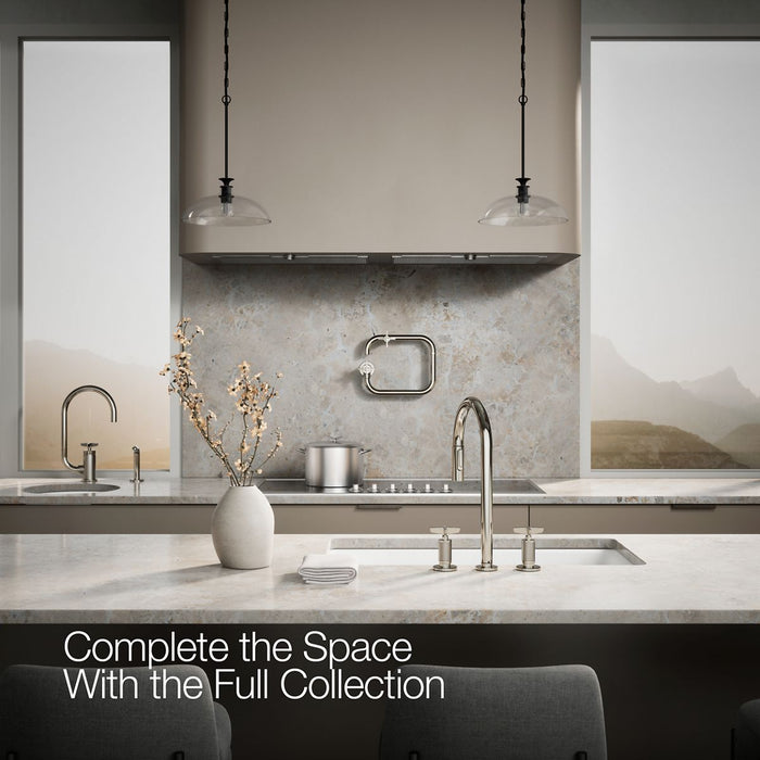 KOHLER K-28671-3 Billet Pull-down kitchen sink faucet with two-function sprayhead