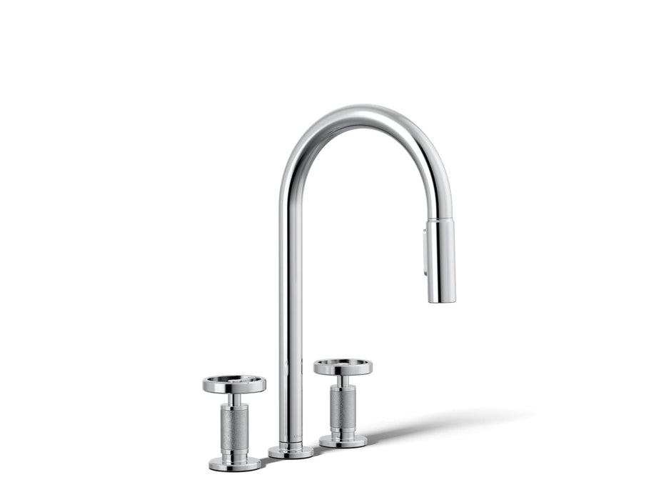 KOHLER K-28671-9 Billet Pull-down kitchen sink faucet with two-function sprayhead