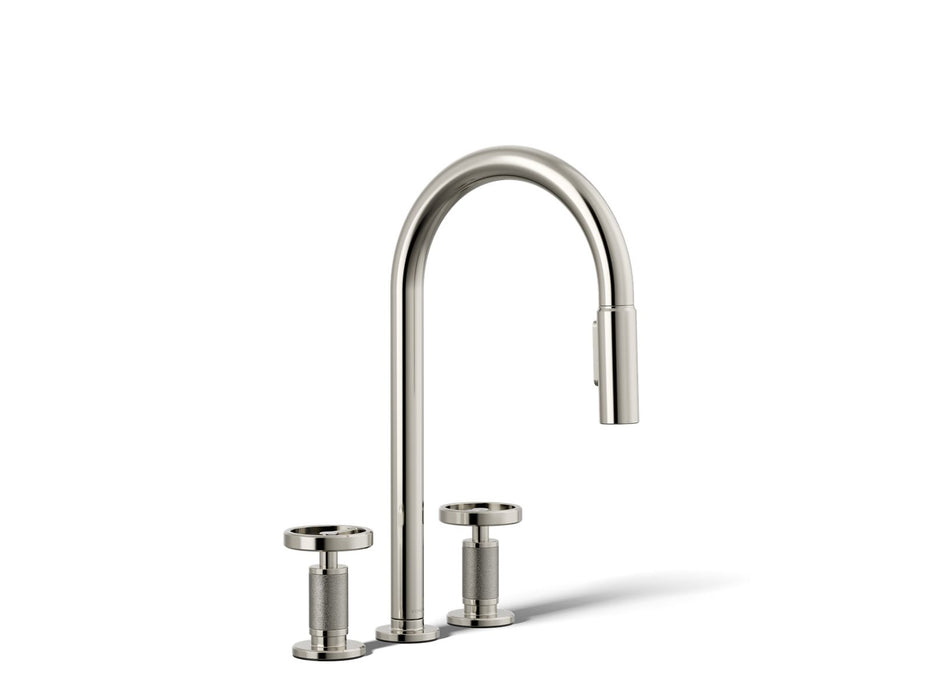 KOHLER K-28671-9 Billet Pull-down kitchen sink faucet with two-function sprayhead