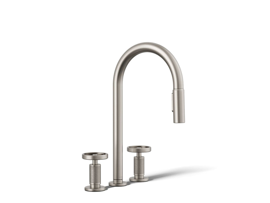 KOHLER K-28671-9 Billet Pull-down kitchen sink faucet with two-function sprayhead