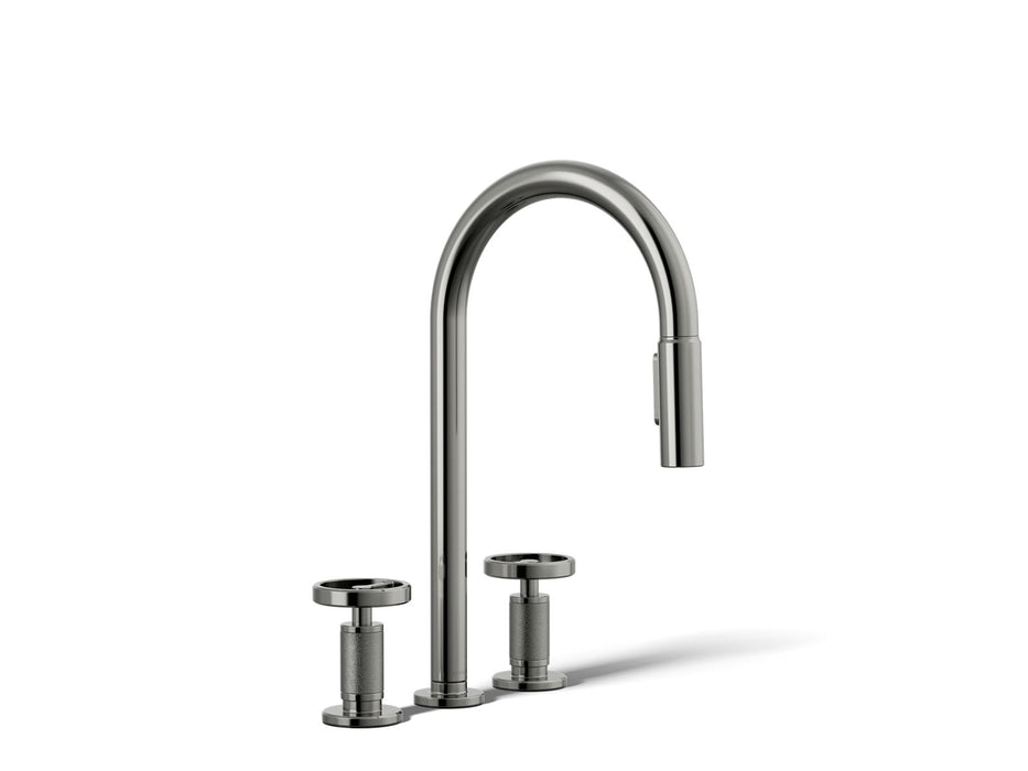 KOHLER K-28671-9 Billet Pull-down kitchen sink faucet with two-function sprayhead