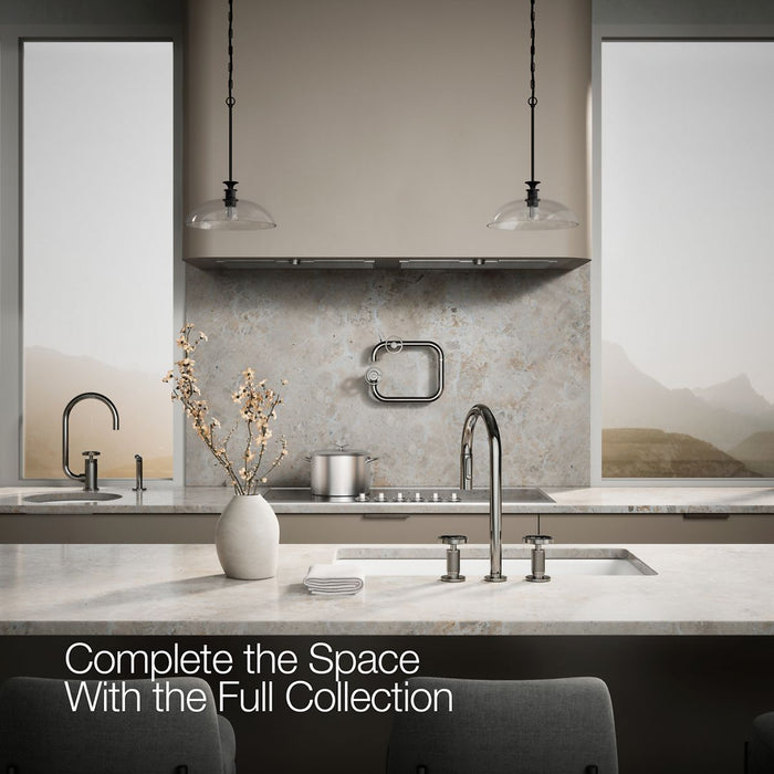 KOHLER K-28671-9 Billet Pull-down kitchen sink faucet with two-function sprayhead