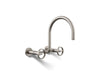 KOHLER K-28672-9 Billet Two-hole wall-mount bridge kitchen sink faucet, vibrant stainless