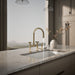 KOHLER K-28673-3 Billet Two-hole bridge kitchen sink faucet with side sprayer, vibrant french gold - view 5