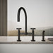 KOHLER K-28673-9 Billet Two-hole bridge kitchen sink faucet with side sprayer, matte black - view 4