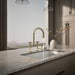 KOHLER K-28673-9 Billet Two-hole bridge kitchen sink faucet with side sprayer, vibrant french gold - view 5