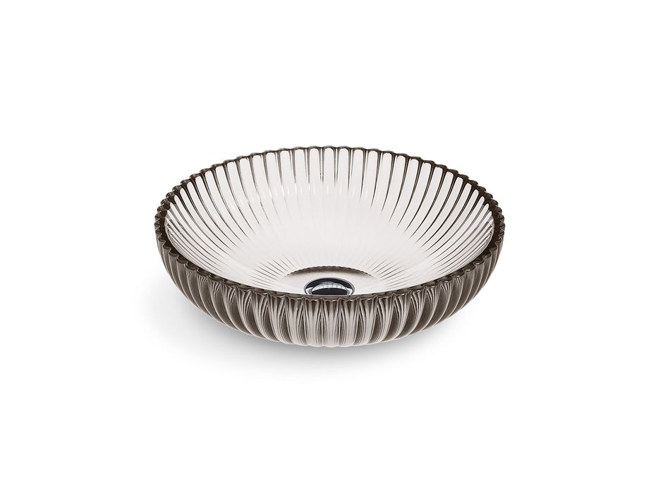 KOHLER K-28824 Salute 15" round vessel bathroom sink, no overflow, translucent doe
