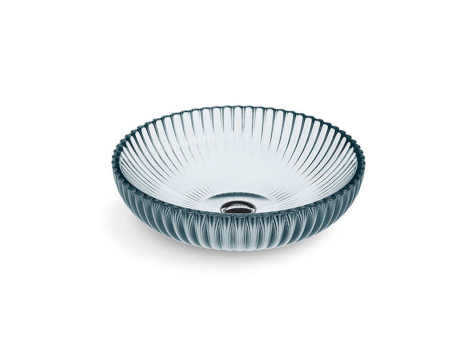 KOHLER K-28824 Salute 15" round vessel bathroom sink, no overflow, translucent dusk