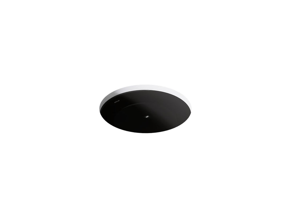 KOHLER K-29000 Caxton 16-1/8" round undermount bathroom sink, no overflow