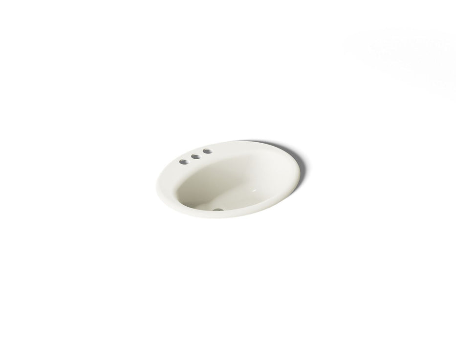 KOHLER K-2905-4 Farmington 19-1/4" oval drop-in bathroom sink