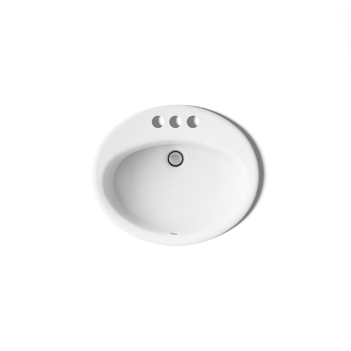 KOHLER K-2905-4 Farmington 19-1/4" oval drop-in bathroom sink