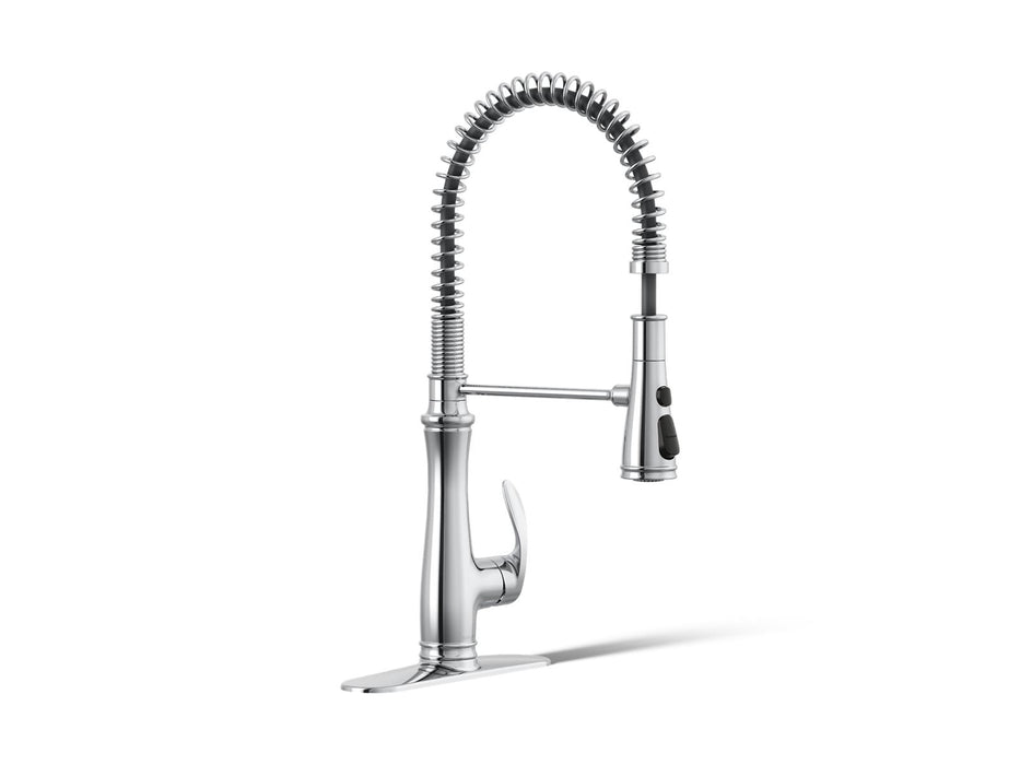 KOHLER K-29106 Bellera Semi-professional kitchen sink faucet with three-function sprayhead