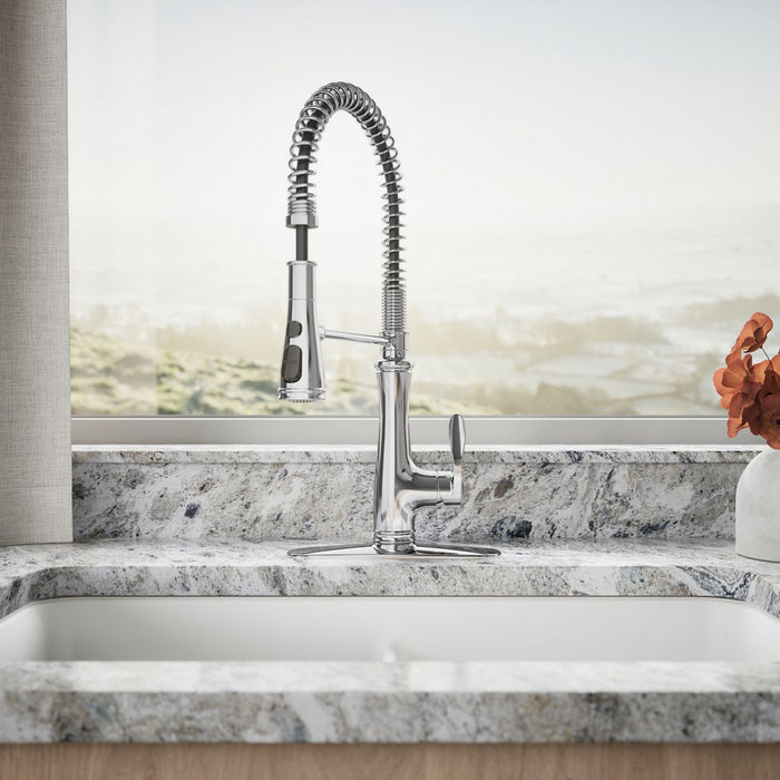 KOHLER K-29106 Bellera Semi-professional kitchen sink faucet with three-function sprayhead