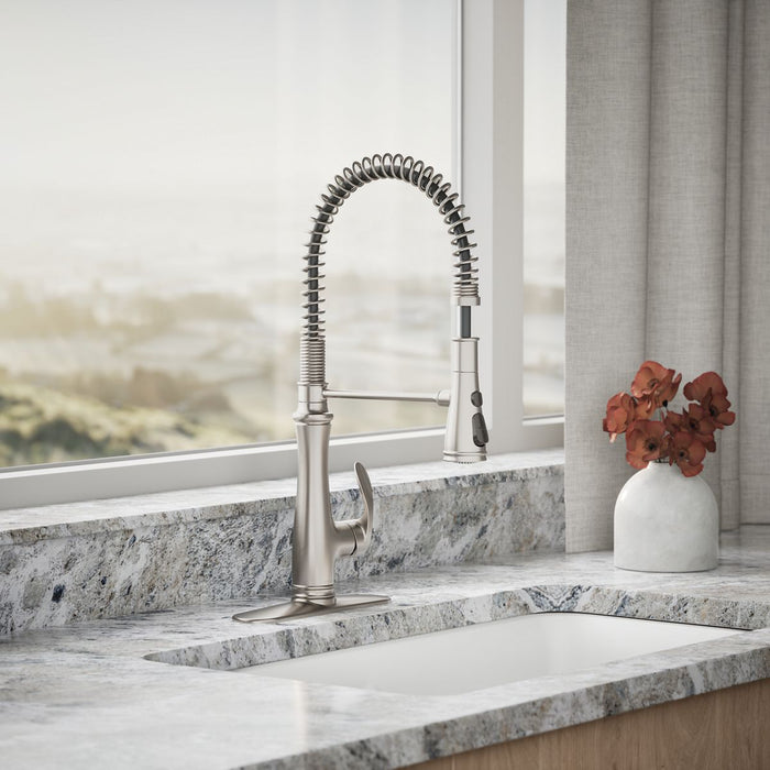 KOHLER K-29106 Bellera Semi-professional kitchen sink faucet with three-function sprayhead