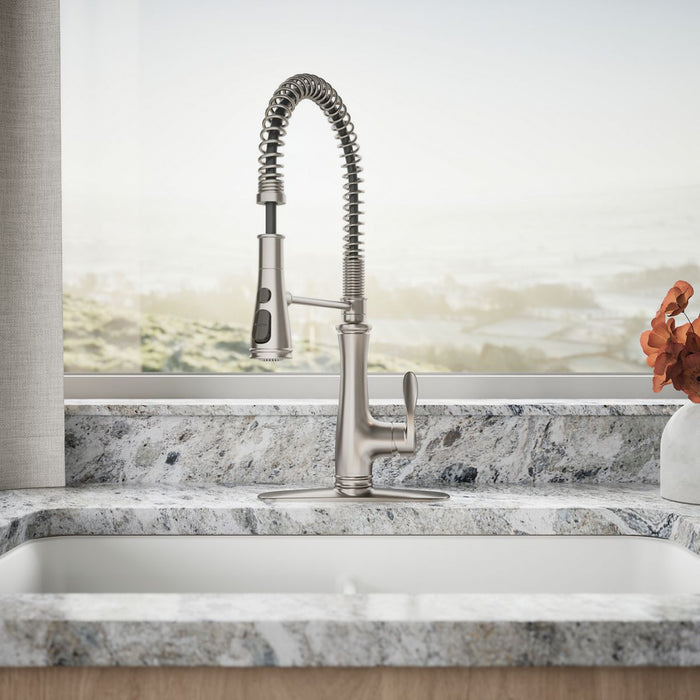 KOHLER K-29106 Bellera Semi-professional kitchen sink faucet with three-function sprayhead
