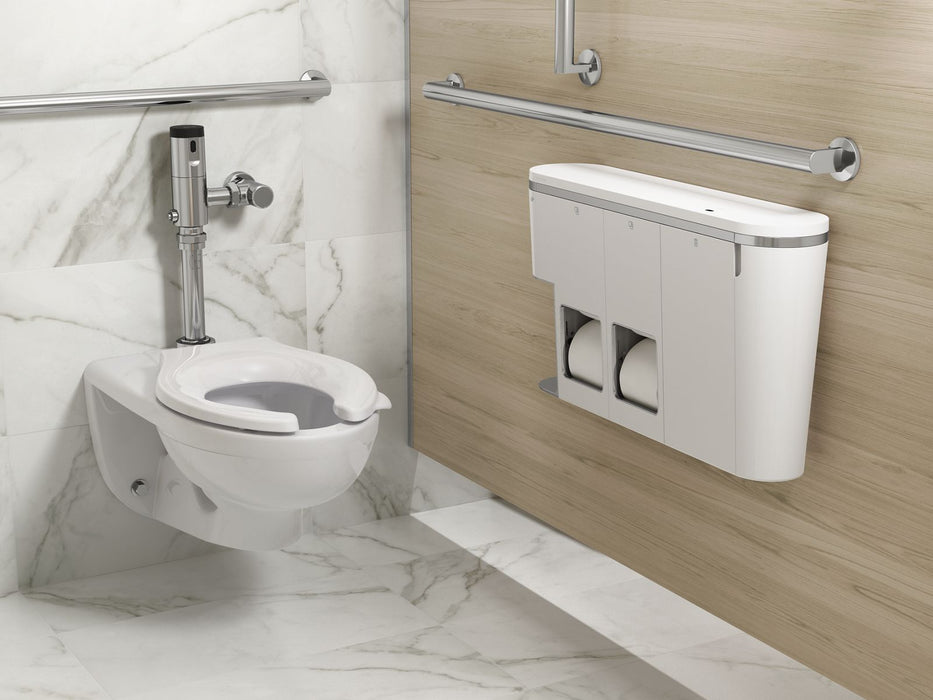 KOHLER K-29154-LWW Clean Haven Hygiene Station with Dual Toilet Paper Dispenser, Left Mount