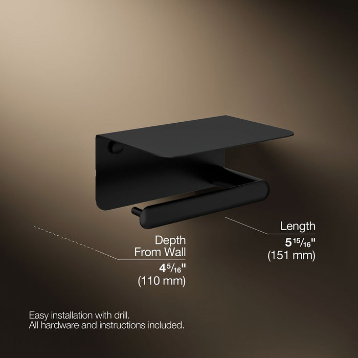 KOHLER K-29221 Kumin Covered horizontal toilet paper holder