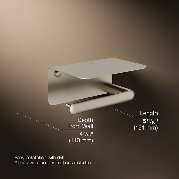 KOHLER K-29221 Kumin Covered horizontal toilet paper holder