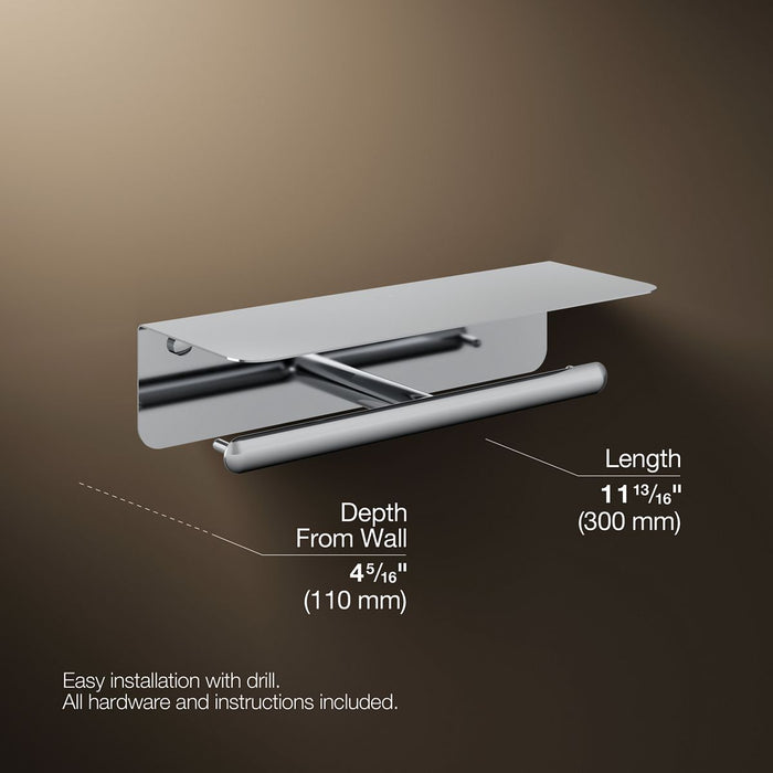 KOHLER K-29224 Kumin Covered double toilet paper holder
