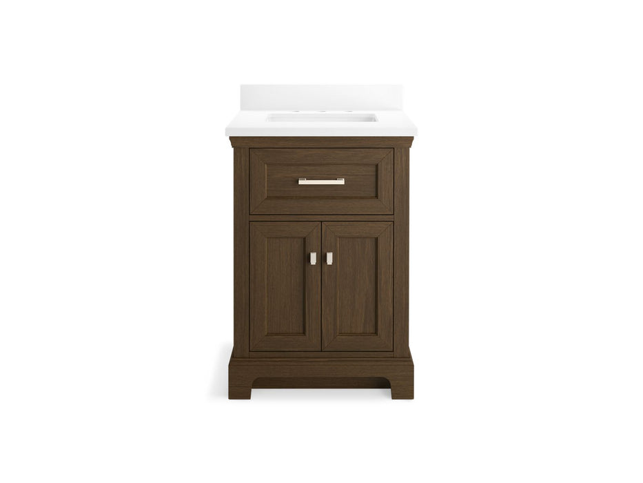KOHLER K-29259-BD1 Charlemont 24" bathroom vanity cabinet with sink and quartz top