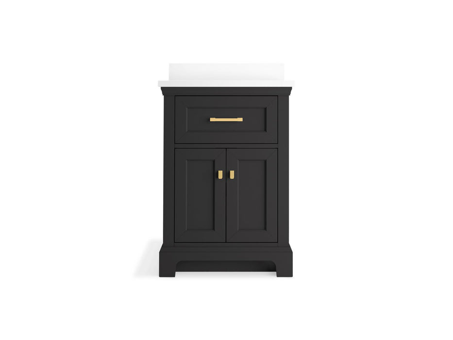 KOHLER K-29259-BD1 Charlemont 24" bathroom vanity cabinet with sink and quartz top