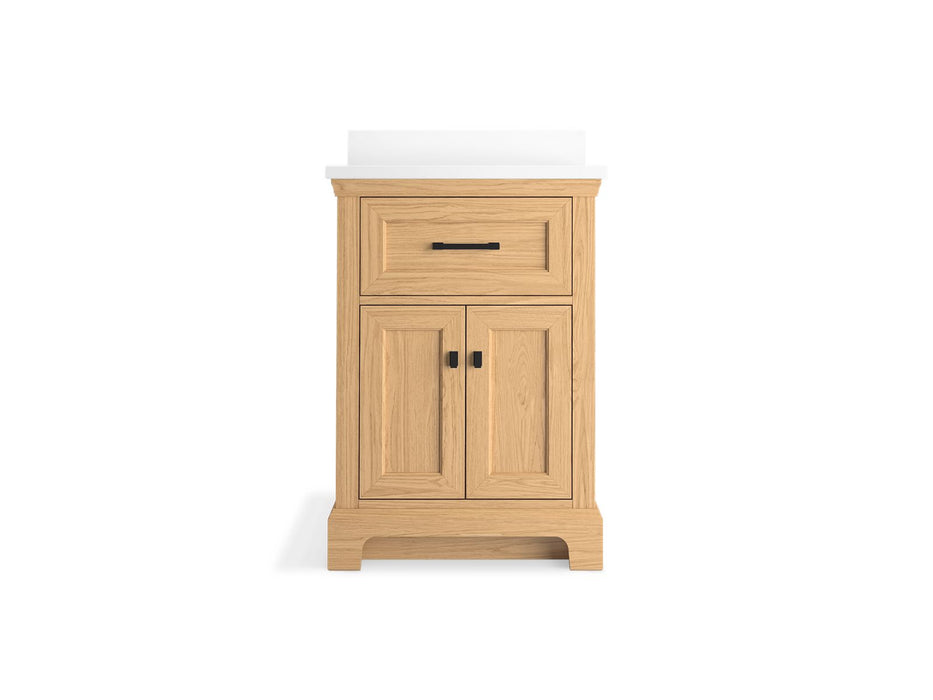 KOHLER K-29259-BD1 Charlemont 24" bathroom vanity cabinet with sink and quartz top