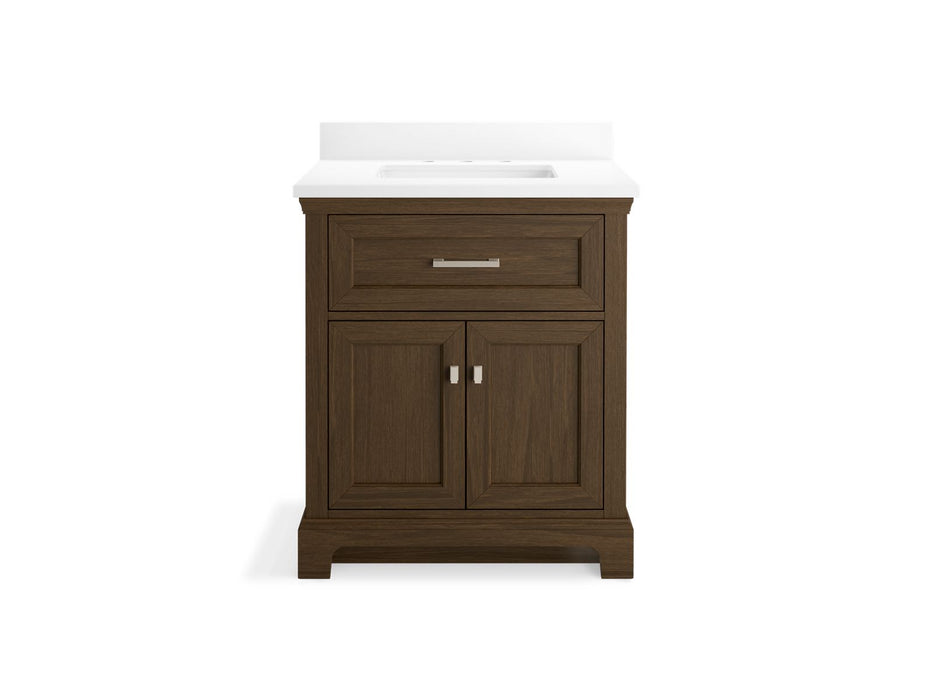 KOHLER K-29260-BD1 Charlemont 30" bathroom vanity cabinet with sink and quartz top