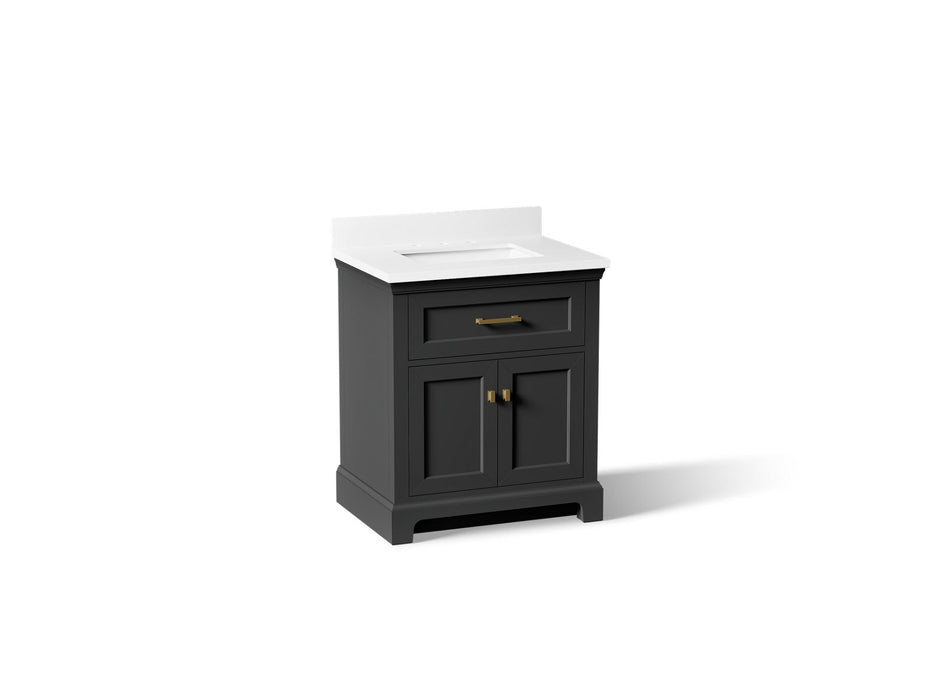 KOHLER K-29260-BD1 Charlemont 30" bathroom vanity cabinet with sink and quartz top
