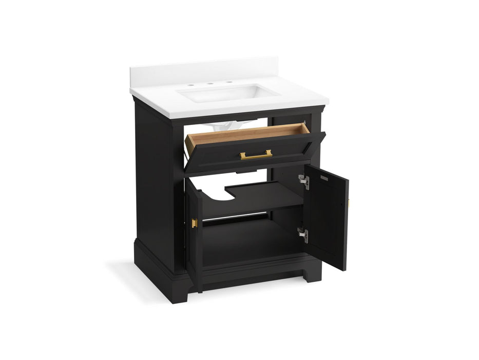 KOHLER K-29260-BD1 Charlemont 30" bathroom vanity cabinet with sink and quartz top