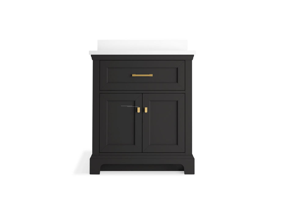 KOHLER K-29260-BD1 Charlemont 30" bathroom vanity cabinet with sink and quartz top