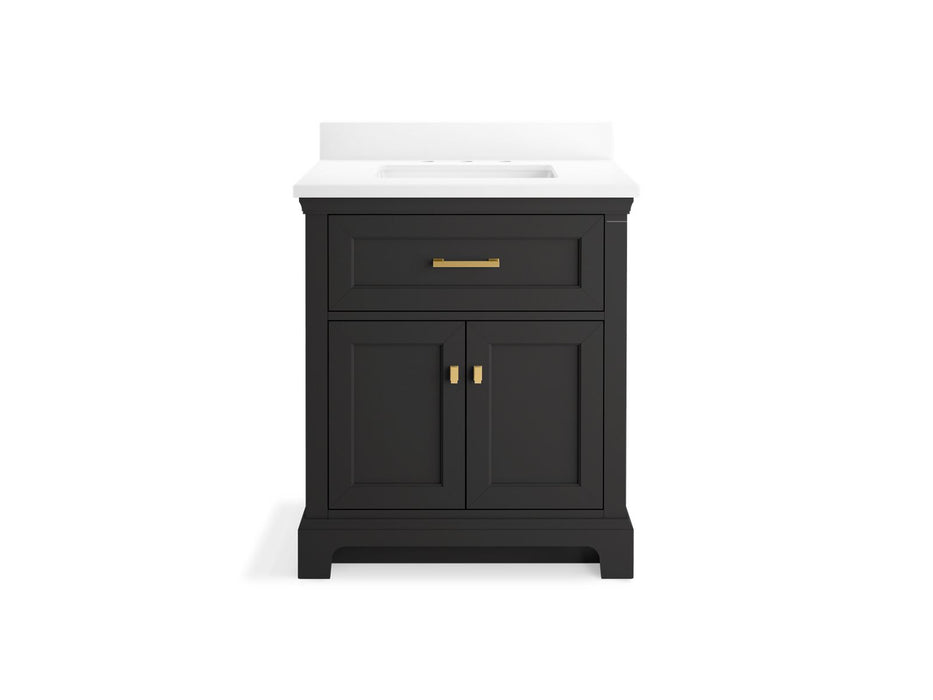 KOHLER K-29260-BD1 Charlemont 30" bathroom vanity cabinet with sink and quartz top