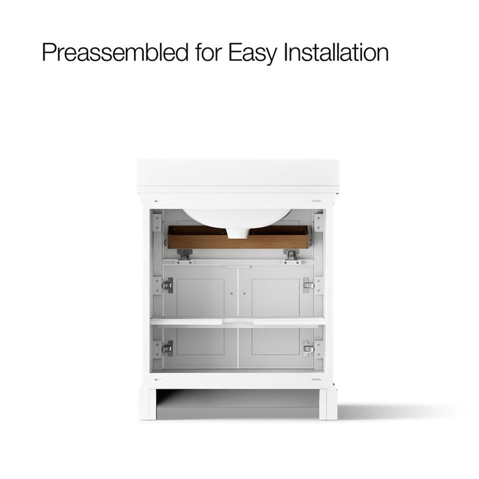 KOHLER K-29260-BD1 Charlemont 30" bathroom vanity cabinet with sink and quartz top