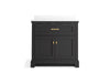 KOHLER K-29261-BD1 Charlemont 36" bathroom vanity cabinet with sink and quartz top, ferrous grey - view 4
