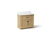 KOHLER K-29261-BD1 Charlemont 36" bathroom vanity cabinet with sink and quartz top, light oak - view 2
