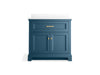 KOHLER K-29261-BD1 Charlemont 36" bathroom vanity cabinet with sink and quartz top, tidal blue - view 4