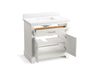 KOHLER K-29261-BD1 Charlemont 36" bathroom vanity cabinet with sink and quartz top, white - view 3
