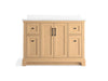 KOHLER K-29262-BD1 Charlemont 48" bathroom vanity cabinet with sink and quartz top, light oak - view 5