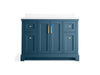 KOHLER K-29262-BD1 Charlemont 48" bathroom vanity cabinet with sink and quartz top, tidal blue - view 3