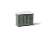 KOHLER K-29262-BD1 Charlemont 48" bathroom vanity cabinet with sink and quartz top, umbral green