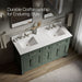 KOHLER K-29263-BD1 Charlemont 60" bathroom vanity cabinet with sinks and quartz top, umbral green - view 5