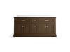 KOHLER K-29264-BD1 Charlemont 72" bathroom vanity cabinet with sinks and quartz top, draper oak - view 2